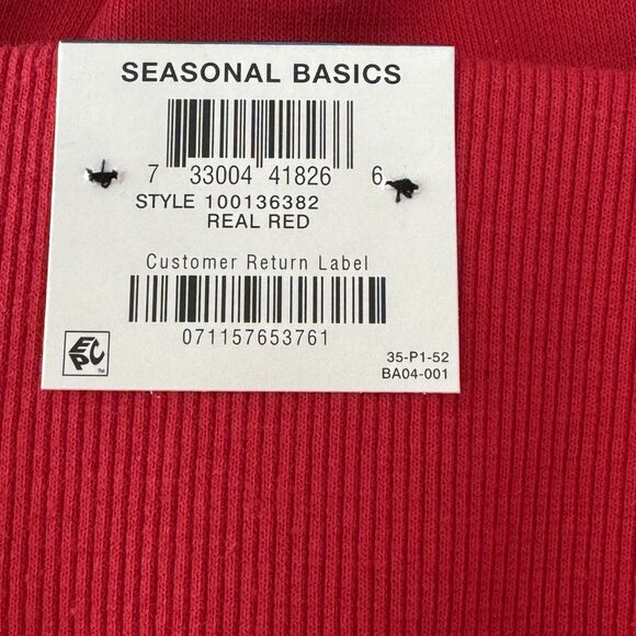 INC X-Large Joggers Pants Stretch Pockets High-Rise Ruched Cuffs Red New - Picture 4 of 6